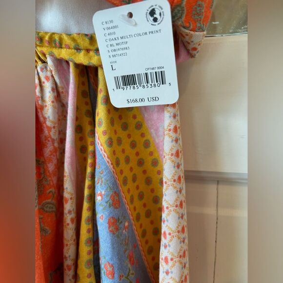 NWT Free People As It Was Oaks Multi Floral Ruffle Top Midi Skirt Combo Set - Picture 7 of 8